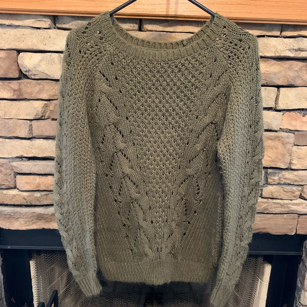Army green sweater